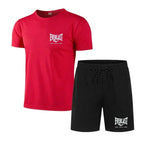 EVERLAST, ropa deportiva transpirable para correr para hombre, conjunto de dos piezas, conjunto de marca de fitness para ocio de
