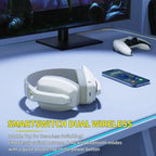 NNEOBA Wireless Gaming Headset with Mic White