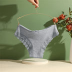 3PCS/Set Women’s Cotton Lace Bikini Panties – Low-Rise Breathable Soft Stretch Underwear (95% Cotton Comfort Fit) Sexy Low Rise Lace Brazilian Panties Hollow Out Soft Breathable Lingerie Female Bow Underwear S-XL