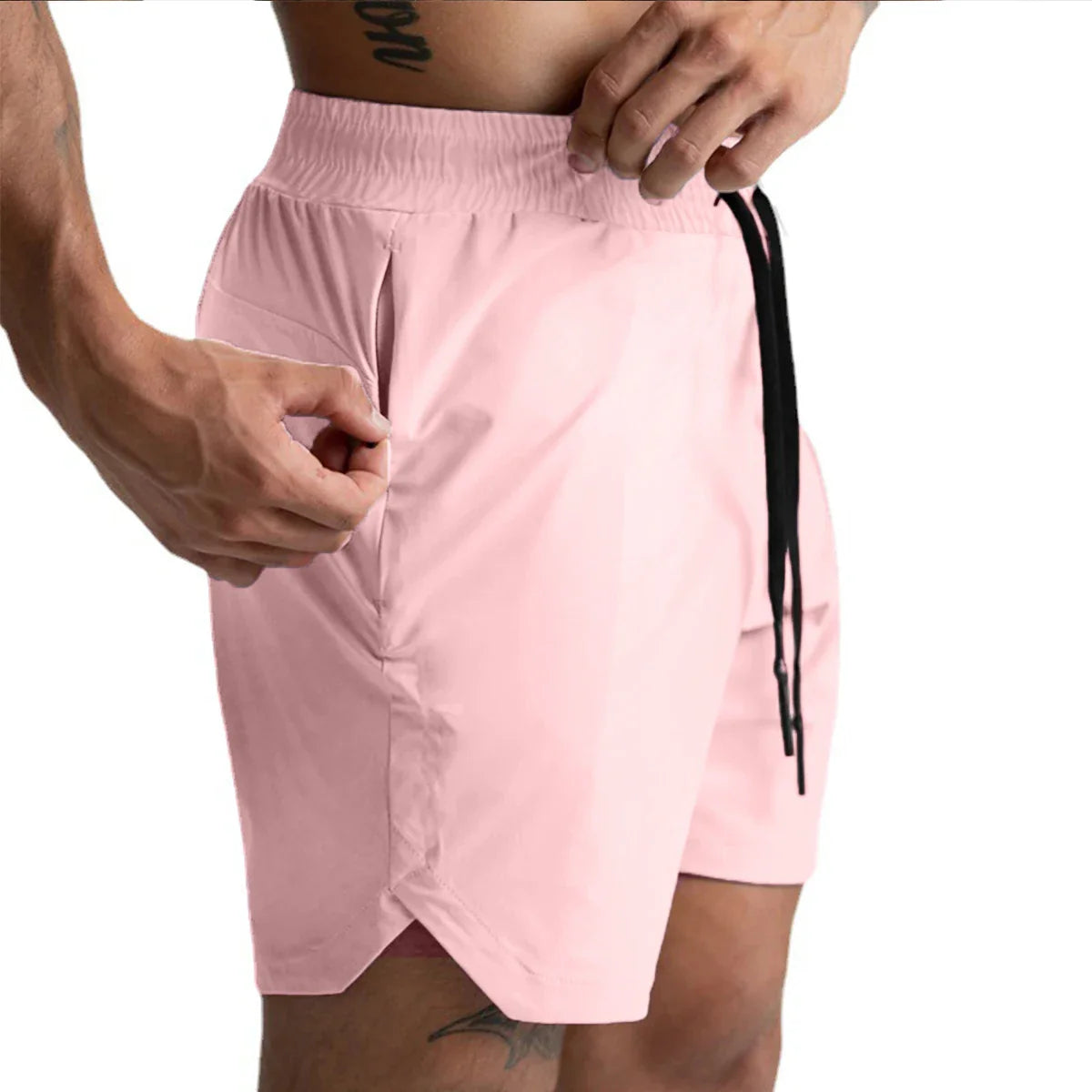 Men Quick Dry Fitness Shorts Breathable Athletic Casual Wear