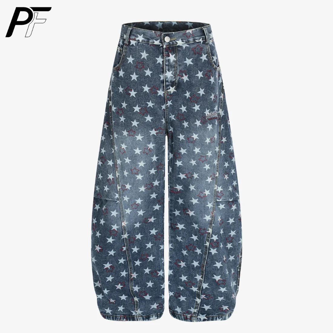 Y2K Vintage Star Print Baggy Jeans Harajuku Unisex Baggy Wide Leg Hip Hop Denim Pants Loose Trendy Casual Trousers 2026 New