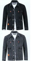 Men's Workwear Denim Jacket Spring Autumn Winter Large Size Trendy Brand Versatile Youthful Style Long Sleeve Button Decor