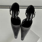 Eilyken New Design High Heels Woman Pumps  Buckle Strap Mules Slippers Sexy Pointed Toe Wedding Banquet Female Shoes