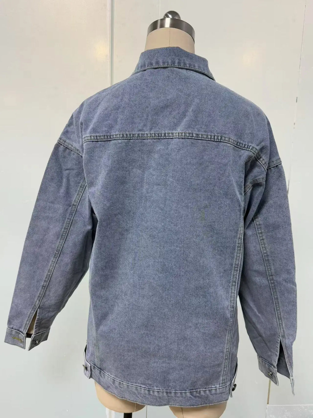 Women's Denim Jacket Denim Long Sleeve Oversized Button Jacket Fashion Jacket Autumn