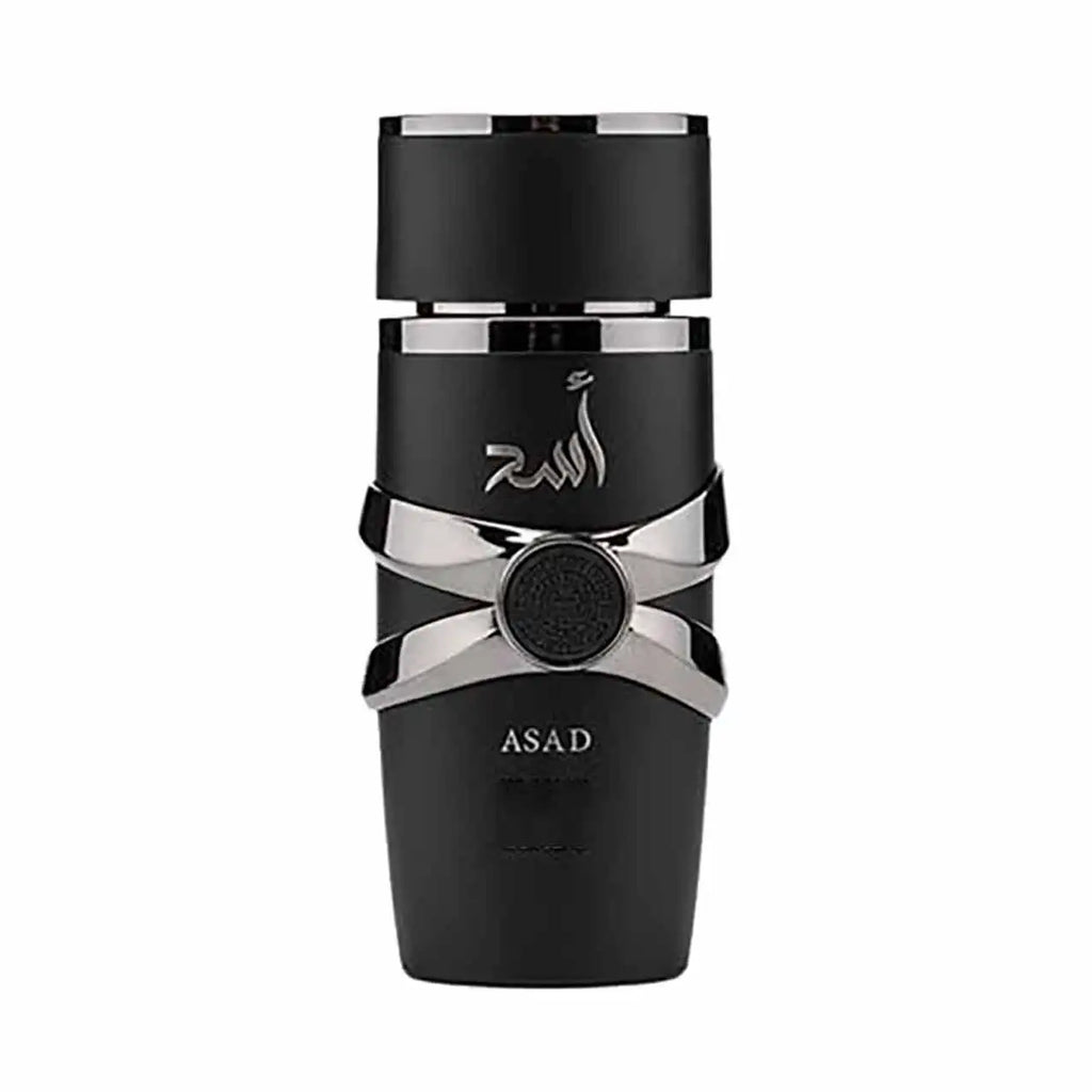 Lattafa Asad Elixir EDP 100ml spray combines the aroma of pink pepper, saffron, grapefruit, patchouli, frankincense and dry ambe
