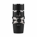 Lattafa Asad Elixir EDP 100ml spray combines the aroma of pink pepper, saffron, grapefruit, patchouli, frankincense and dry ambe
