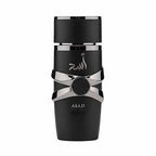 Lattafa Asad Elixir EDP 100ml spray combines the aroma of pink pepper, saffron, grapefruit, patchouli, frankincense and dry ambe