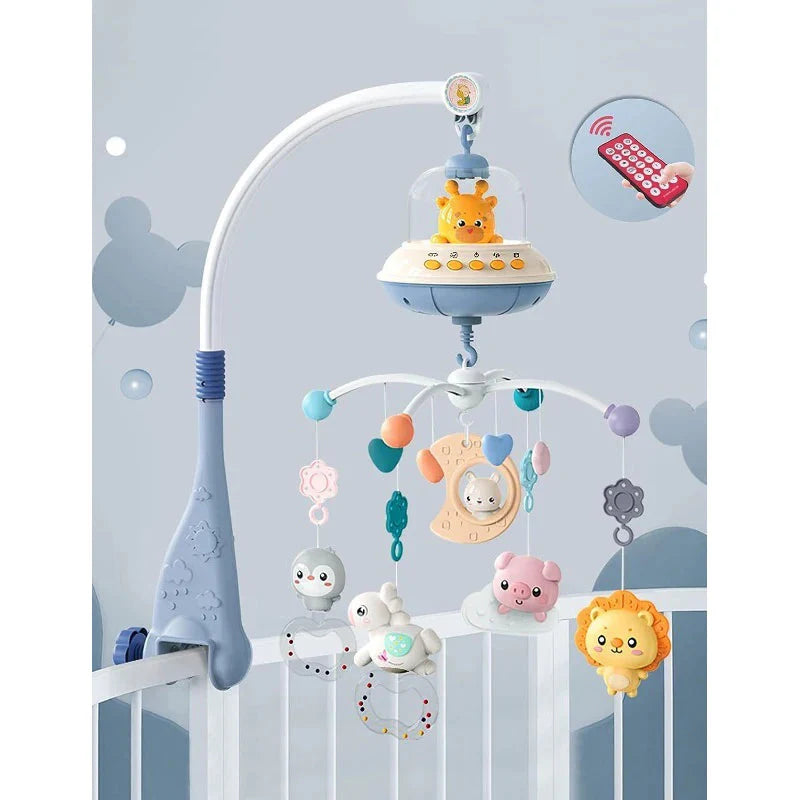 Musical Baby Crib Mobile - Lights, Music & Projection | Remote Control Crib Toy for Newborns