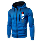 Mens Tracksuit Set Zipper Hoodie with Joggers Athletic Sportswear Gym Workout Outfit Urban Casual Autumn Training Sports Suit