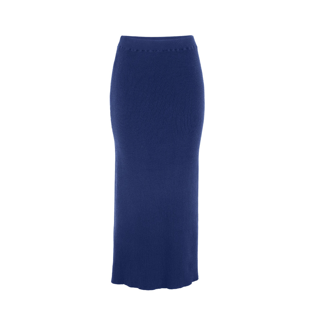 RIBBED KNIT STRAIGHT SKIRT