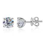 925 Sterling Silver Moissanite Stud Earrings for Women