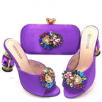 Italian blue Shoes And Bag Sets HSD1-35