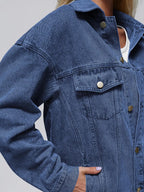 Women's Denim Jacket Denim Long Sleeve Oversized Button Jacket Fashion Jacket Autumn