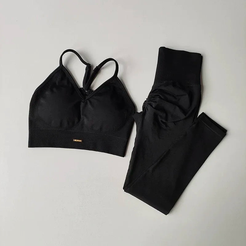 Peach High-Waisted Hip-Lifting Women's Exercise Suit Shockproof Yoga Fitness Clothes for Running And Styling