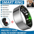 2026 New Smart Ring Heart Rate Blood Pressure Sleep Monitoring Motion Tracking IP68 Waterproof Men Women Smart Ring Holiday Gift