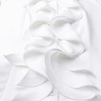 ZANZEA Elegant Women Blouse Ruffles Tops Fashion Long Sleeve Shirts Flounce Blusas Stylish OL Work Shirt Female White Blouses