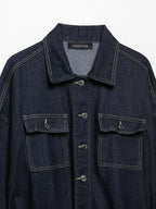 Women's Denim Jacket Solid Color Straps Waist Cinched Turndown Collar Fashionable Versatile Casual Spring Autumn Jacket 2025 New