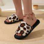 Warm Plush House Slides Non-Slip Comfortable Winter Slippers