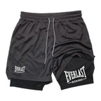 Everlast Double Layer Compression Shorts for Fitness and Basketball