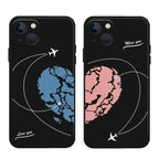 Aircraft Love Heart Couple iPhone Case
