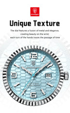 POEDAGAR Fashion Exquisite Men Wristwatches Waterproof Luminous Date Luxury Man Watch Stainless Steel Quartz Men's Watches Reloj
