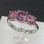 2CT Moissanite Ring VVS1 Lab Diamond Solitaire Ring