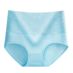 Plus Size Women's Cotton Underwear High Waisted Tummy Control Panties Full Coverage Briefs Jacquard Ladies Panty 3 Pack