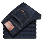 Men's Soft Straight Denim Pants 2025 Autumn Classic Business Black Biker Jeans Overalls Masculino Pantalone Hombre Mannen Homme