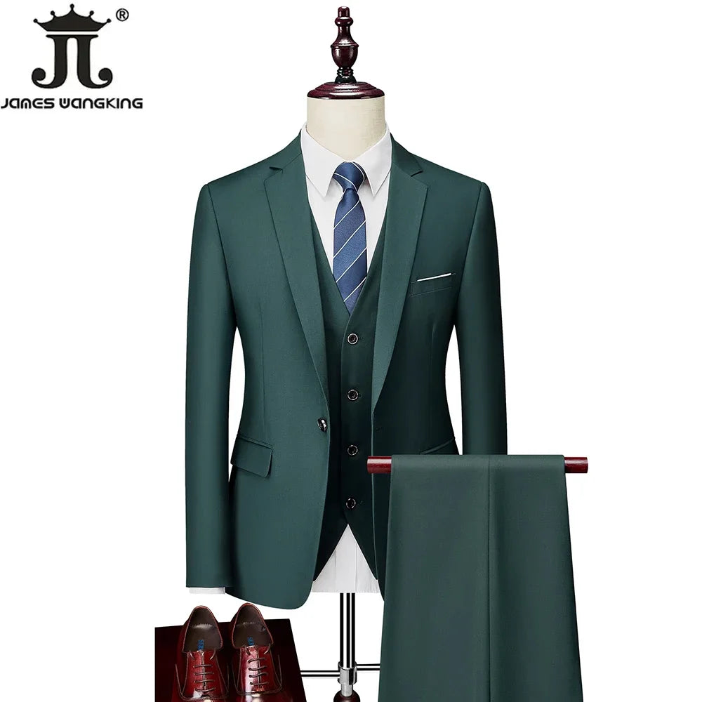 Men's Formal Slim Fit Suit Set, 2- or 3-Piece, M-6XL