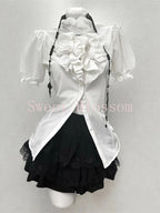 Harajuku Gothic Retro Chic Outfit Women Bubble Sleeve Shirt + Slim Vest + Short Cake Skirt New Vintage Fashion 3 Piece Suit 2025