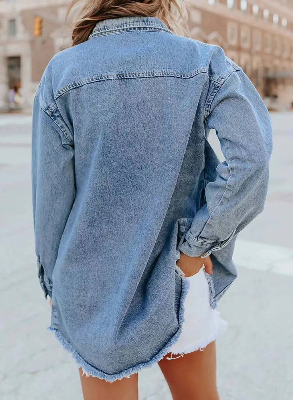 Women Denim Coat Shirt Coats Turn Down Collar Y2k Streetwear Open Stitch Jacket Single Breasted Casual Loose Jackets 2025