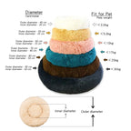 Round Pet Bed for Large Dog Bed Super Soft Cat Bed Plush Dog House for Medium Dog House Winter Warm Sleeping 40-90cm 6 Sizes