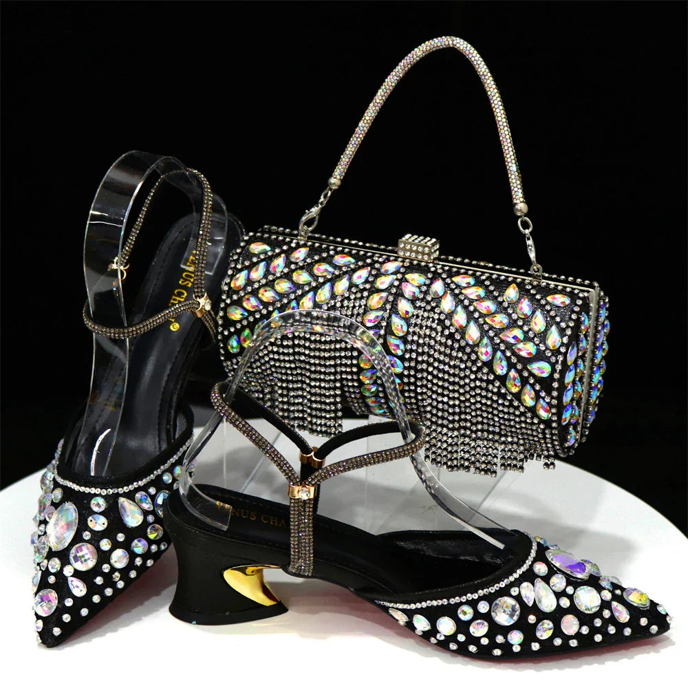 High Quality Ladies Shoes And Bags Set HAQ1-5