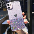 Cute Gradient Sequins Clear Glitter iPhone Case
