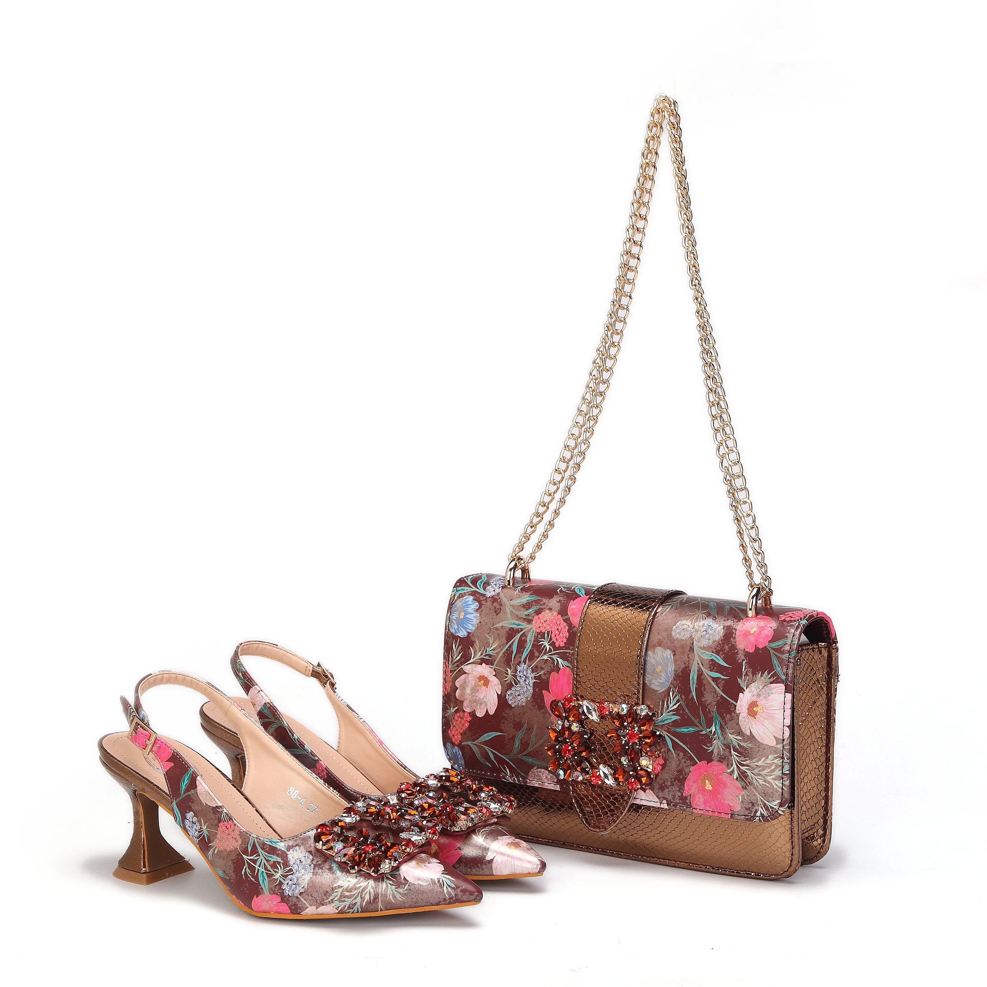 Latest Ladies Shoes With Matching Bag Set EDS123