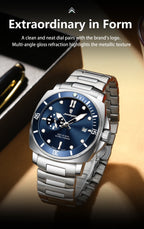 POEDAGAR Top Fashion Luxury Watch For Men Waterproof Luminous Date Men's Watches Stainless Steel Business Quartz Male Wristwatch