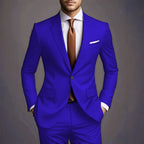 2026 New Luxury Elegant Men's Suits 2 Piece Set Fashion Korean Casual Slim Fit Social Groom Wedding Tuxedo