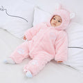 Winter Hooded Baby Romper with Cute Ears