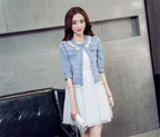 Denim Jacket Women 2023 Half sleeve Jean Jacket Woman Elastic Comfortable Denim Coat Short Denim Jacket Female