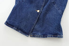 Women's Vest 2025 New Fashion Denim Vest Top Ladies Casual Cropped Sleeveless Jacket Coat Streetwear Waistcoat Outerwears