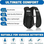 Breathable Running Hydration Vest with Storage for Hiking and Cycling