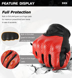 Leather Gloves Retro Biker
