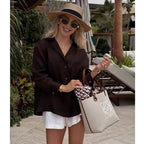 2026 New Women's Spring Shirts Fashion Loose Elegant Office Shirts Chic Street Comfort Youth Travel Holiday Shirt Tops