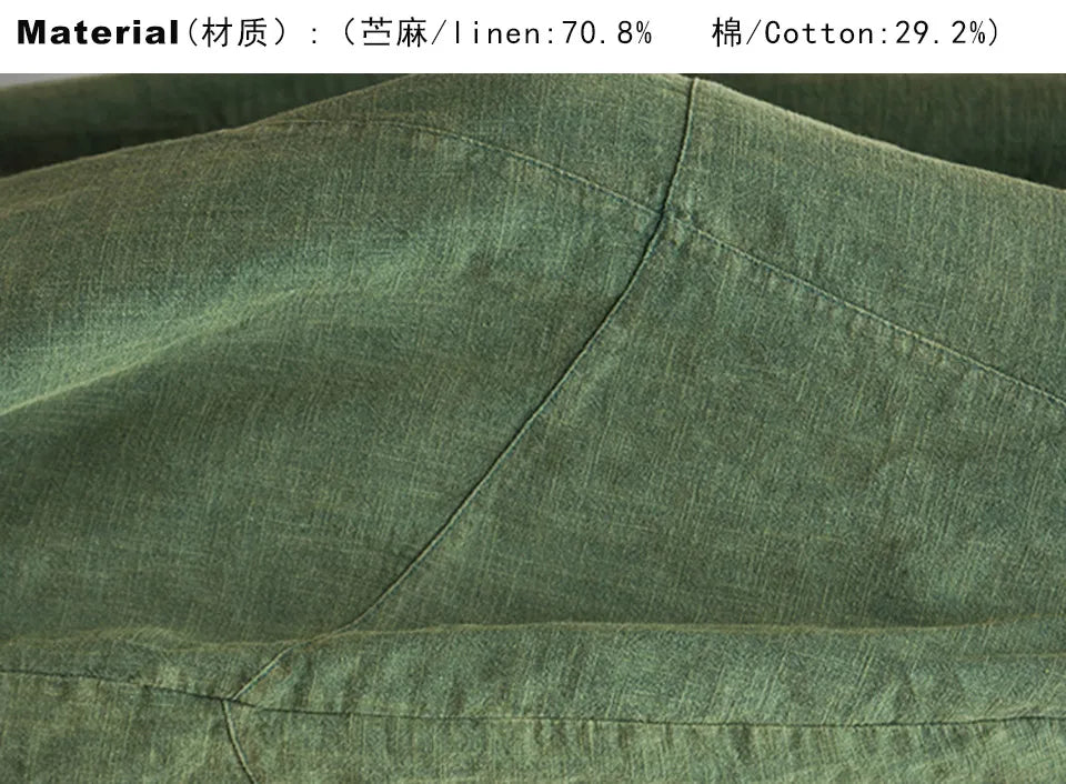 Elegant Women's Cotton Linen Baggy Cargo Pants Vintage Elastic Waist Yoga Trousers Loose Casual Long Wide Leg Oversize Clothes