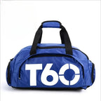 Large Capacity Gym Bag with Shoe Compartment and Wet Pocket