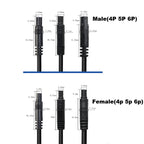 4pin 5pin 6pin Male to Female Cord Car Vehicle DVR Camera Extension connector Cables HD Monitor Rear View Camera Wire