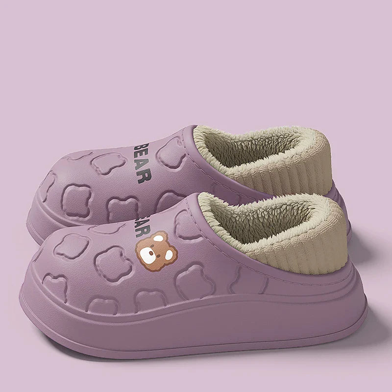 Waterproof Plush Warm Slippers for Indoor and Outdoor Comfort