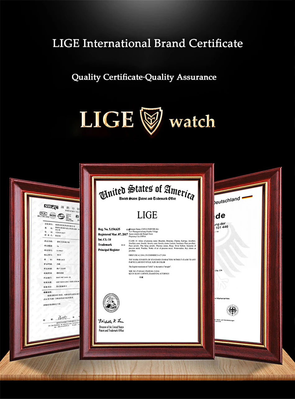 LIGE Men Watch Sports Quartz Watches Men Waterproof Chronograph Wristwatch Mens Military Hollow Clock Man Relogio Masculino