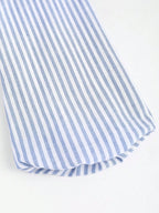Striped Tie Bow Puff Sleeve Shirt