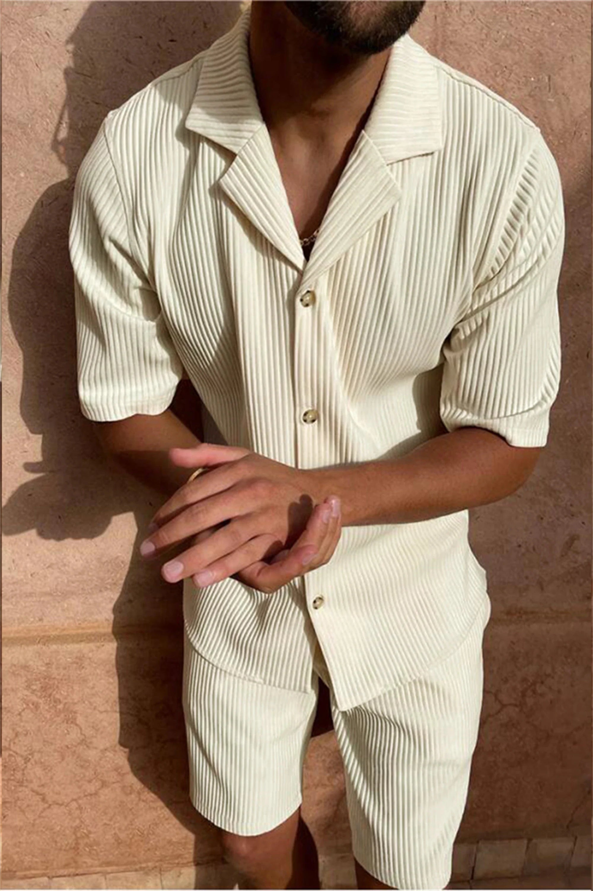 Spring/Summer stretch casual men beach shorts set